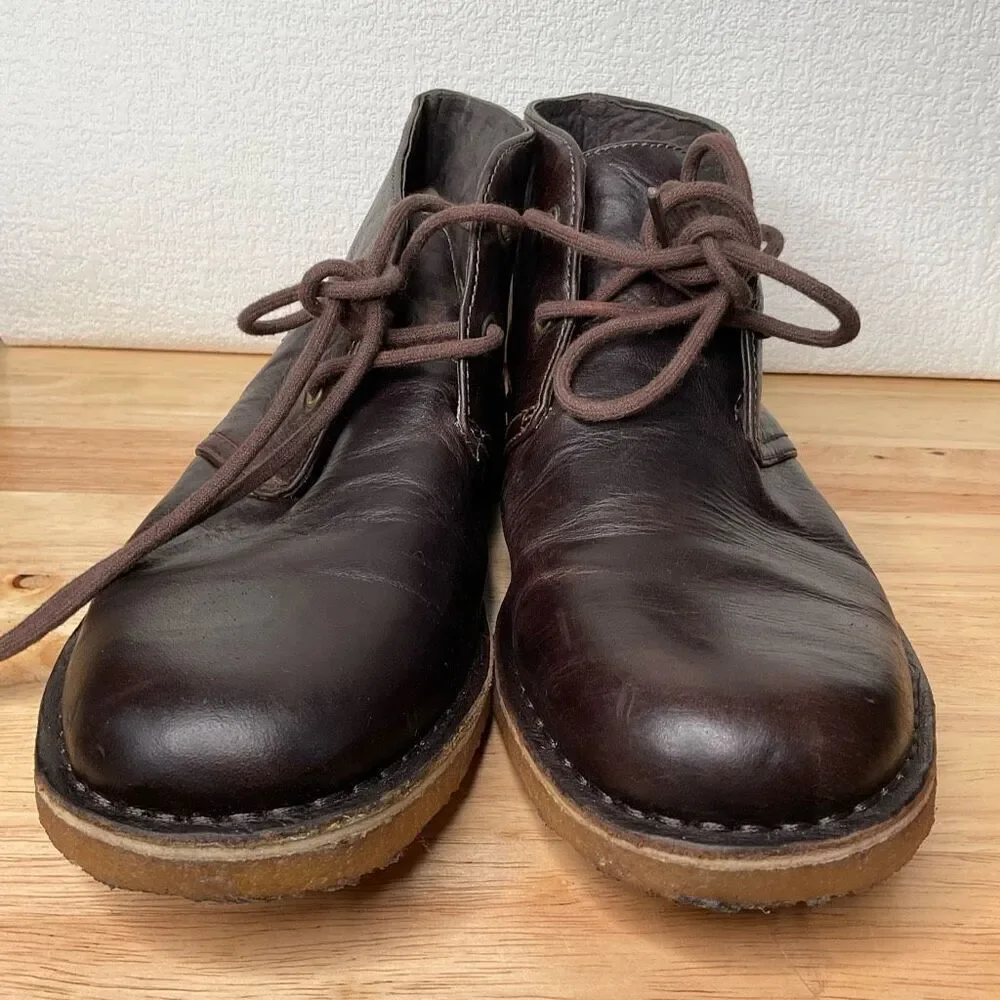 UGG‎ Leighton Chukka Boot size 7 Men’s 3275 Leather Shoes Chocolate Brown 2 eye